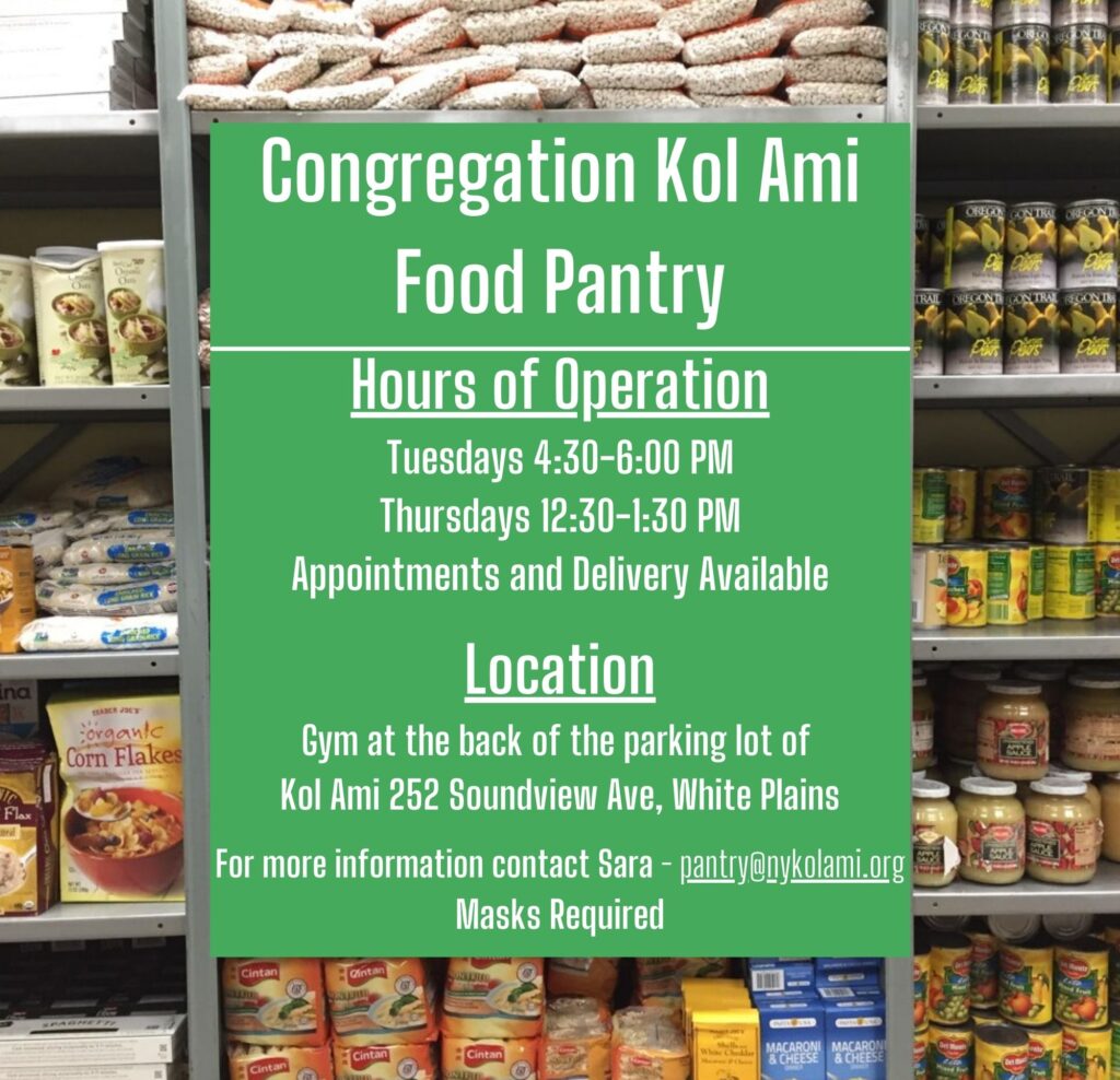 Food Pantry Congregation Kol Ami of Westchester
