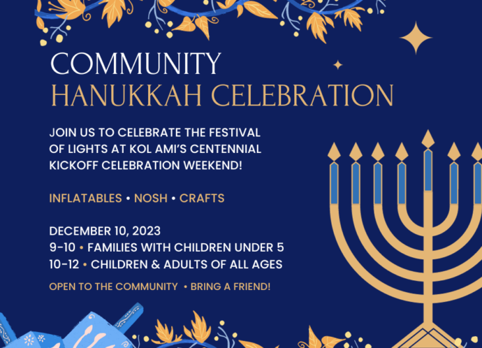 Community Hanukkah Celebration Flyer